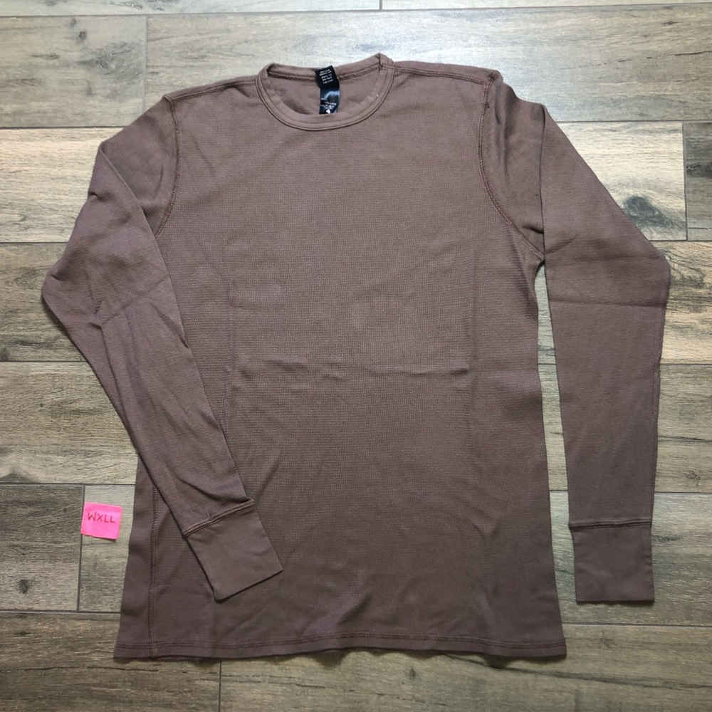 Alternative Apparel Thermal Long Sleeve Tee Brown